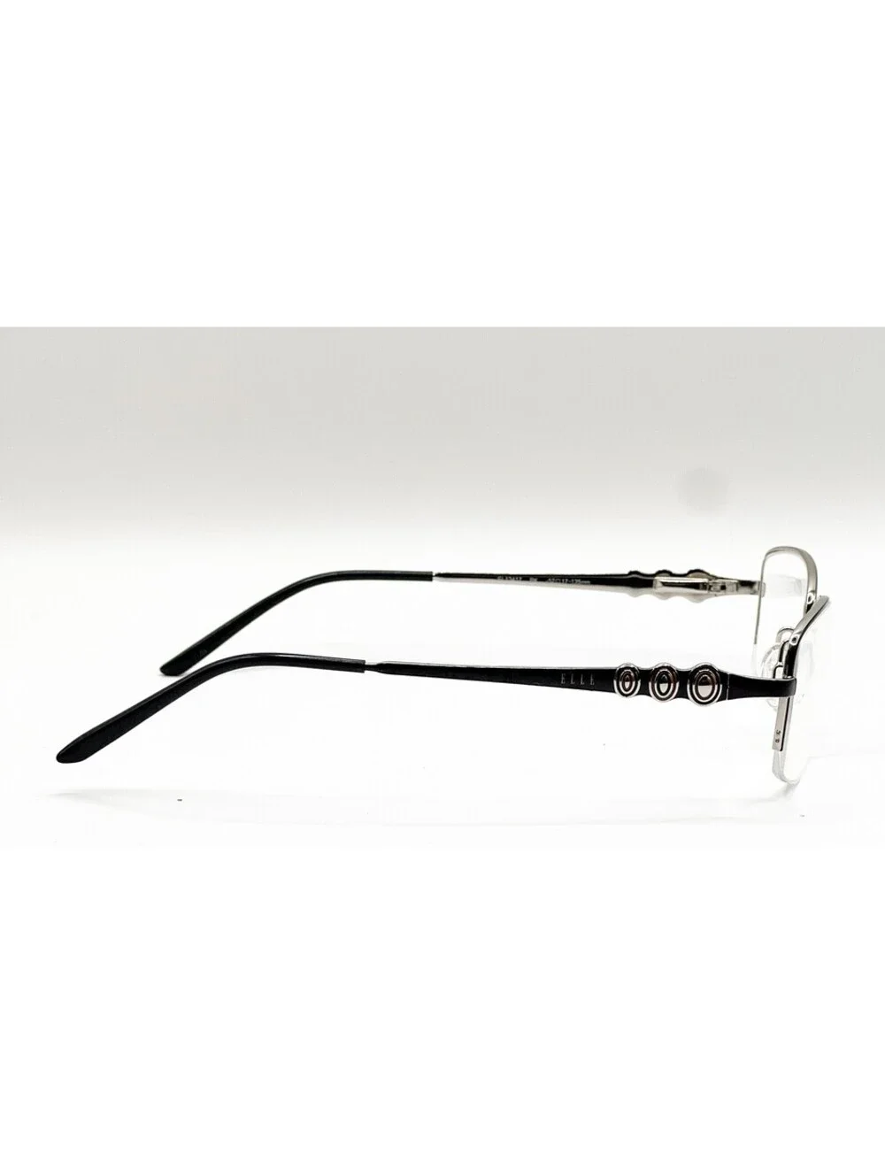 Elle EL13417 BK Black Rectangle Authentic Eyeglass Frames 52-17-135
